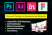 convert psd, xd, figma to html responsive bootstrap website