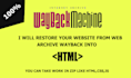 restore website  from web archive wayback machine