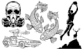 draw custom line art and silhouette stencil