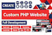 create custom php website with back end and database