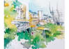 do concept hand drawn architectural render sketch