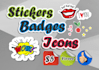 design neat stickers, badges, icons