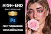 do high end beauty fashion editorial retouching