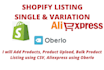 do shopify products listing, upload via CSV file or manually