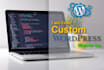 develop a custom wordpress website for you