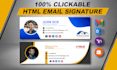 create clickable HTML email signature