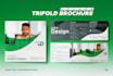 design modern professional square  trifold brochure