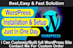 install and setup wordpress theme within 1 hour