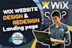 do wix website design, wix redesign, wix landing page