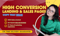 do engaging, no ai landing page and sales page copywriting