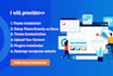 do wordpress installation and demo upload and theme, plugin, customize