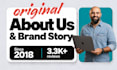 write original about us, brand story, mission, vision statement
