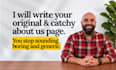 write original about us, brand story, mission, vision statement