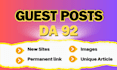do permanent guest post on da 92 website
