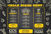 do unique chalkboard menu, flyer, poster designs, stand out with custom artwork