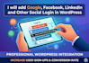 add google, facebook and other social login in wordpress