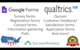 make any type of google, survey monkey, or qualtrics form