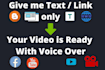 convert article script blog  into a  video with voice over