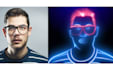 create custom neon line intro animation or neon portrait