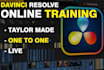 give you one to one and personalized davinci resolve lessons
