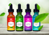 cbd packaging box design and hemp label with 3d mockup