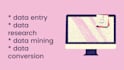 do data entry data research data conversion