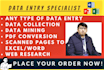 do excel data entry and web research