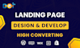 create premium high converting landing page