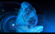create mind blowing logo intro of hologram