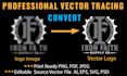 do vector tracing for t shirt design, logo, and print ready artwork