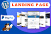 create wordpress landing page or squeeze page and bug fix within 24h