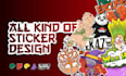 do custom sticker design, badge, patch, decal, emblem and label