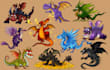 draw cartoon for character, monster, dragon