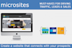 design a creative microsite, event, landing page