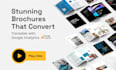 design professional business brochure trackable in google analytics