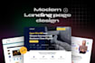 create a clean and modern landing page design