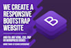 create a responsive PHP or HTML bootstrap website