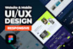 design clean elegant uiux for mobile and website
