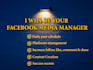 be your facebook page manager