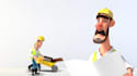 create this 3d construction logo animation video
