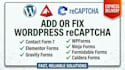 fix or add google recaptcha v2 v3 in wordpress to stop spam