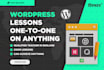 help learn wordpress lessons design website development