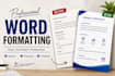professionally format microsoft word documents, reports, and proposals