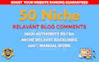 provide your niche relevant blog comment backlinks