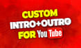 create you a youtube, podcast intro and outro logo animation