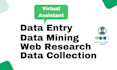 be virtual assistant for data entry data collection copy paste web research task