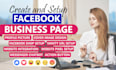 create and set up your facebook business page and instagram business profile