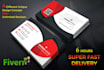 do business card design with 4 concept within 6 hours