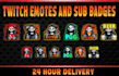 design awesome custom twitch emotes and sub badges for your channel