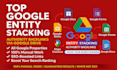 create 25 google authority stacking entity links and rys stacks for local SEO